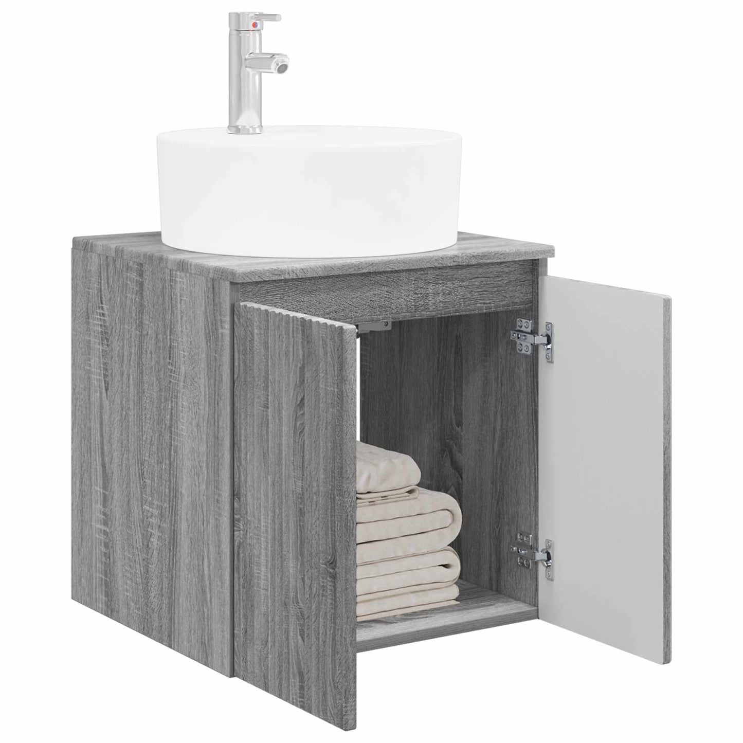 Mobile Lavabo da Parete Sonoma grigio 49,5 x 44,5 x 65 cm | homemem39