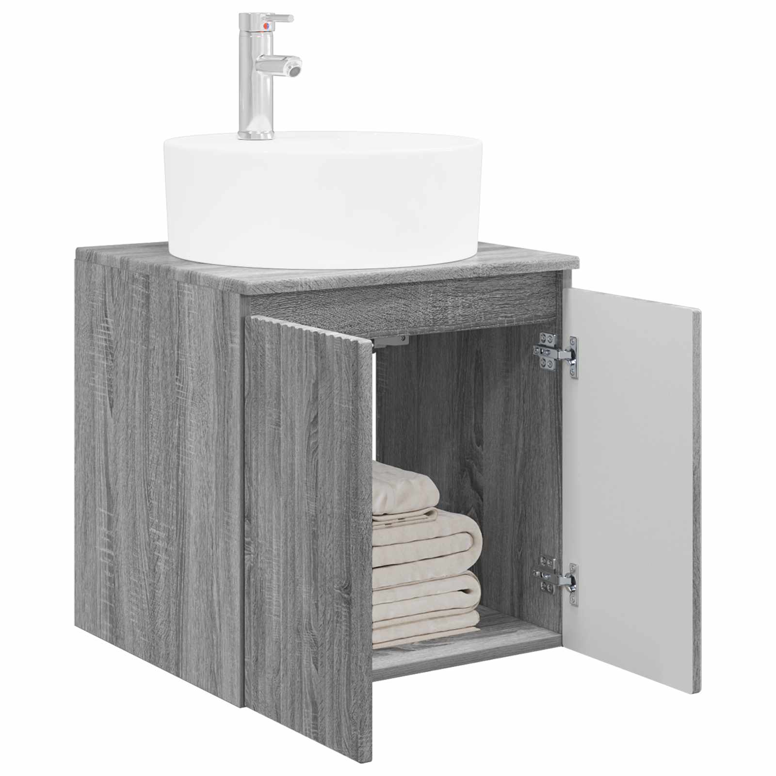 Mobile Lavabo da Parete Sonoma grigio 49,5 x 44,5 x 65 cm | homemem39