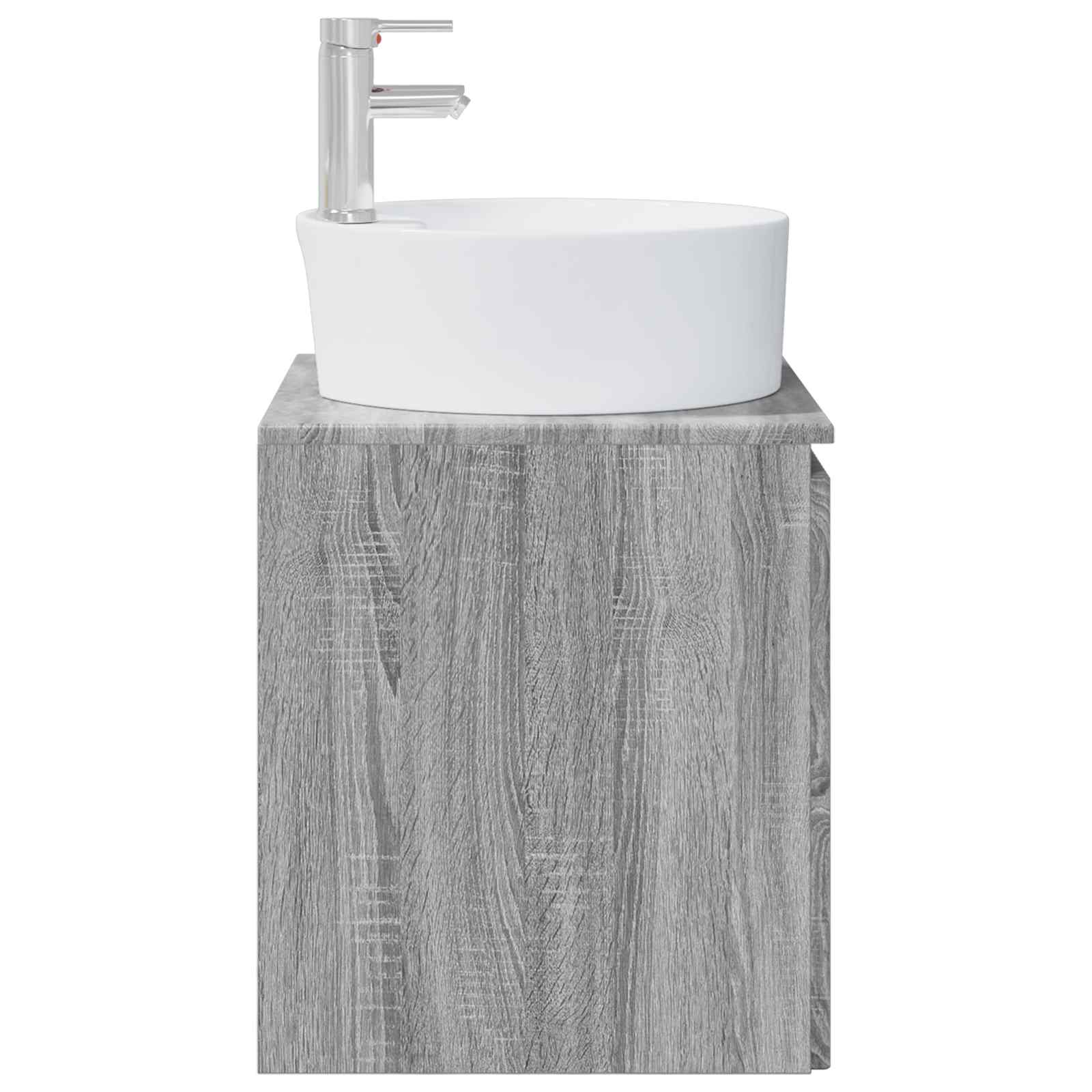 Mobile Lavabo da Parete Sonoma grigio 49,5 x 44,5 x 65 cm | homemem39