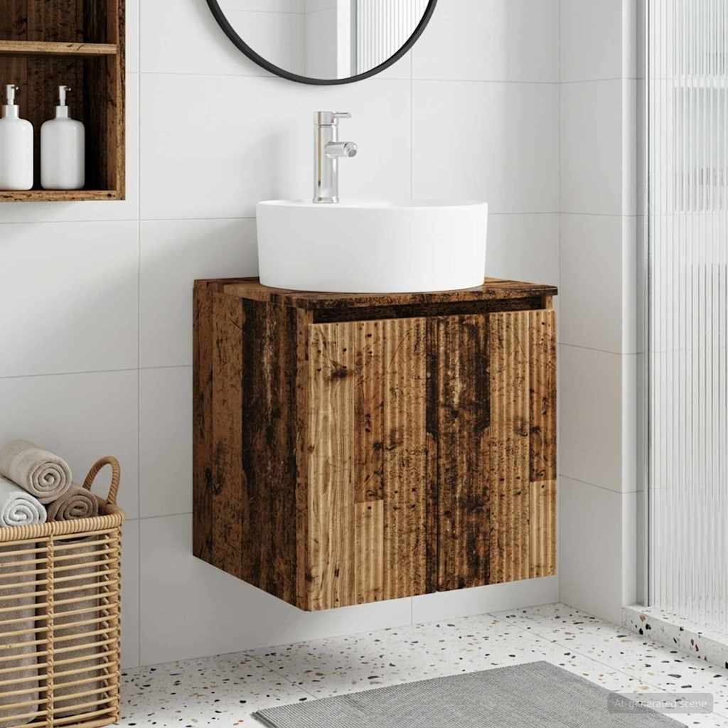 Mobile Lavabo da Parete Legno antico 49,5 x 44,5 x 65 cm | homemem39