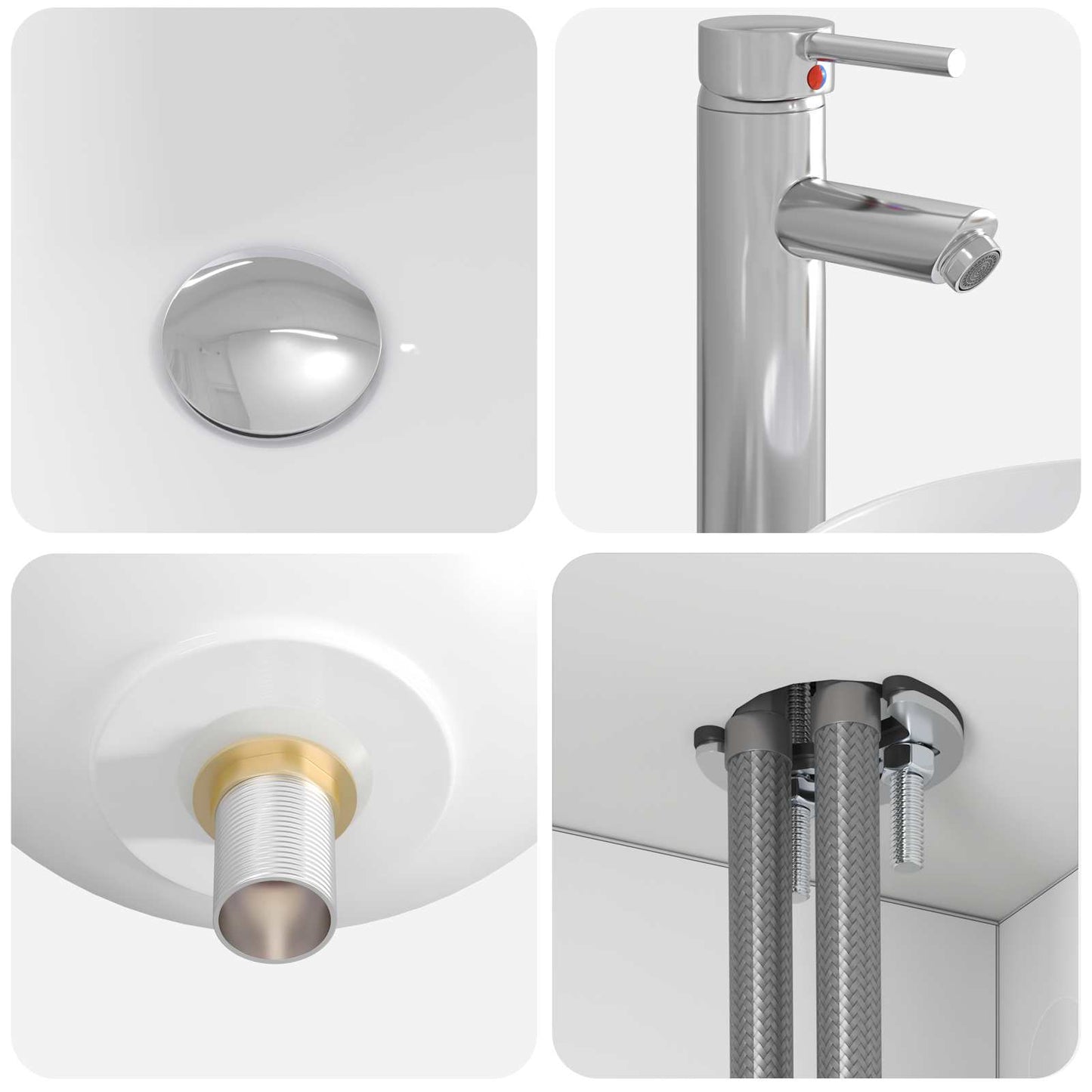 Mobile Lavabo da Parete Bianco 49,5 x 44,5 x 65 cm | homemem39