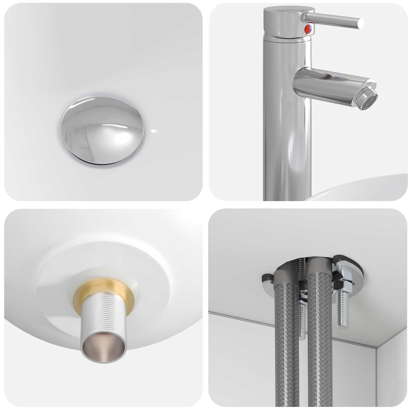 Mobile Lavabo da Parete Bianco 49,5 x 44,5 x 65 cm | homemem39