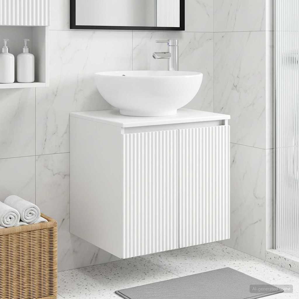Mobile Lavabo da Parete Bianco 49,5 x 44,5 x 65 cm | homemem39