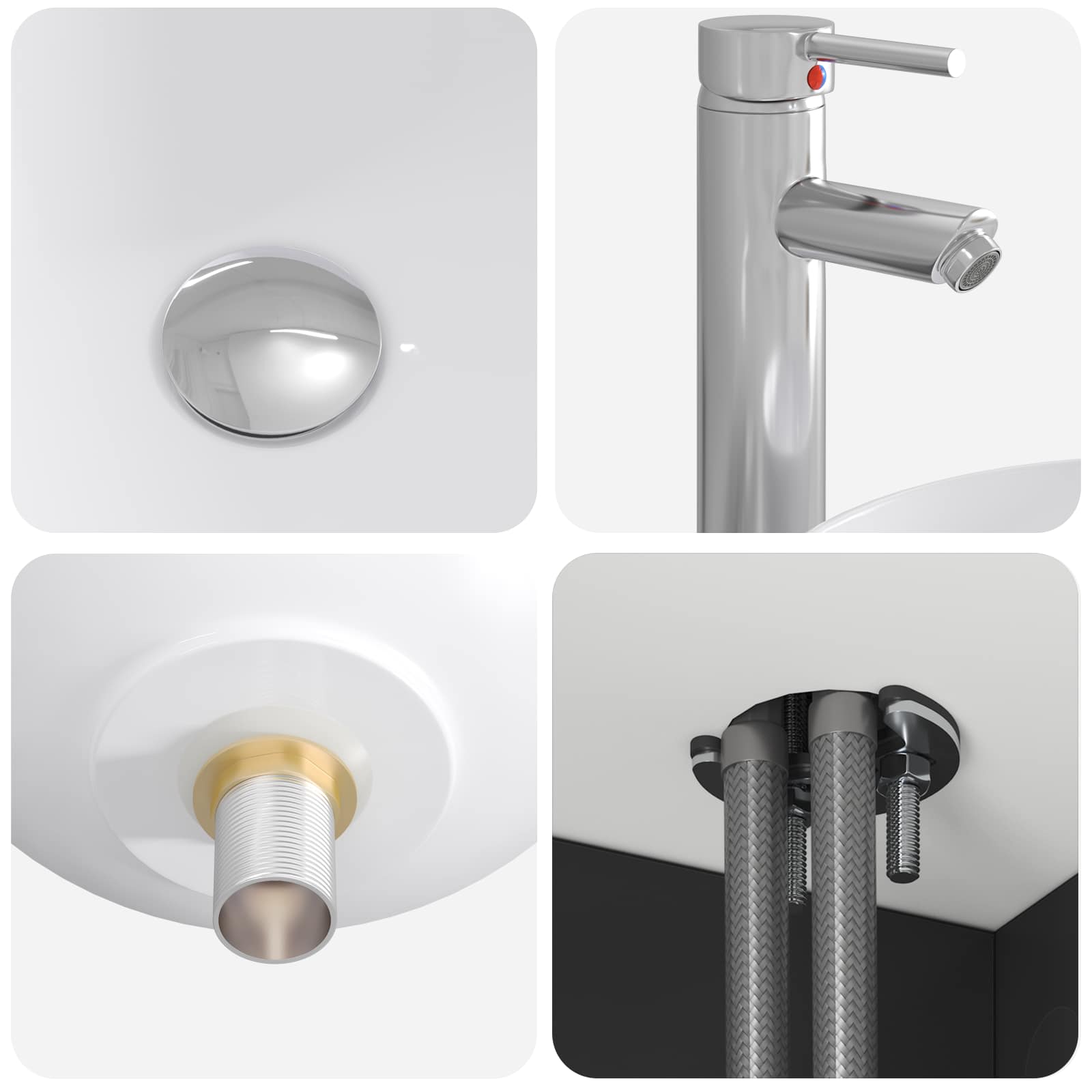 Mobile Lavabo da Parete Nero 49,5 x 44,5 x 65 cm | homemem39