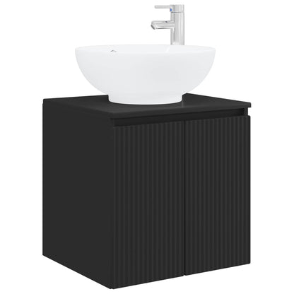 Mobile Lavabo da Parete Nero 49,5 x 44,5 x 65 cm | homemem39