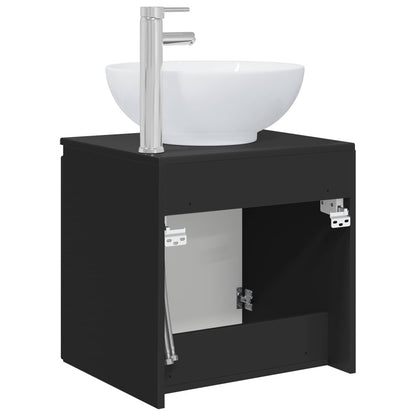 Mobile Lavabo da Parete Nero 49,5 x 44,5 x 65 cm | homemem39