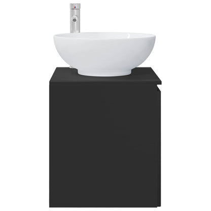 Mobile Lavabo da Parete Nero 49,5 x 44,5 x 65 cm | homemem39