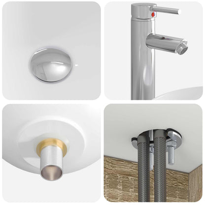 Mobile Lavabo da Parete Rovere Sonoma 49,5 x 44,5 x 65 cm | homemem39