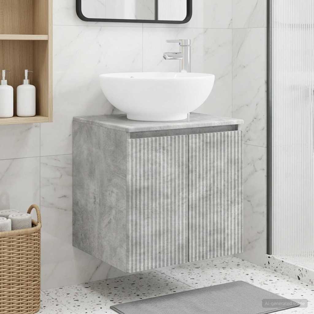 Mobile Lavabo da Parete Grigio Cemento 49,5 x 44,5 x 65 cm | homemem39