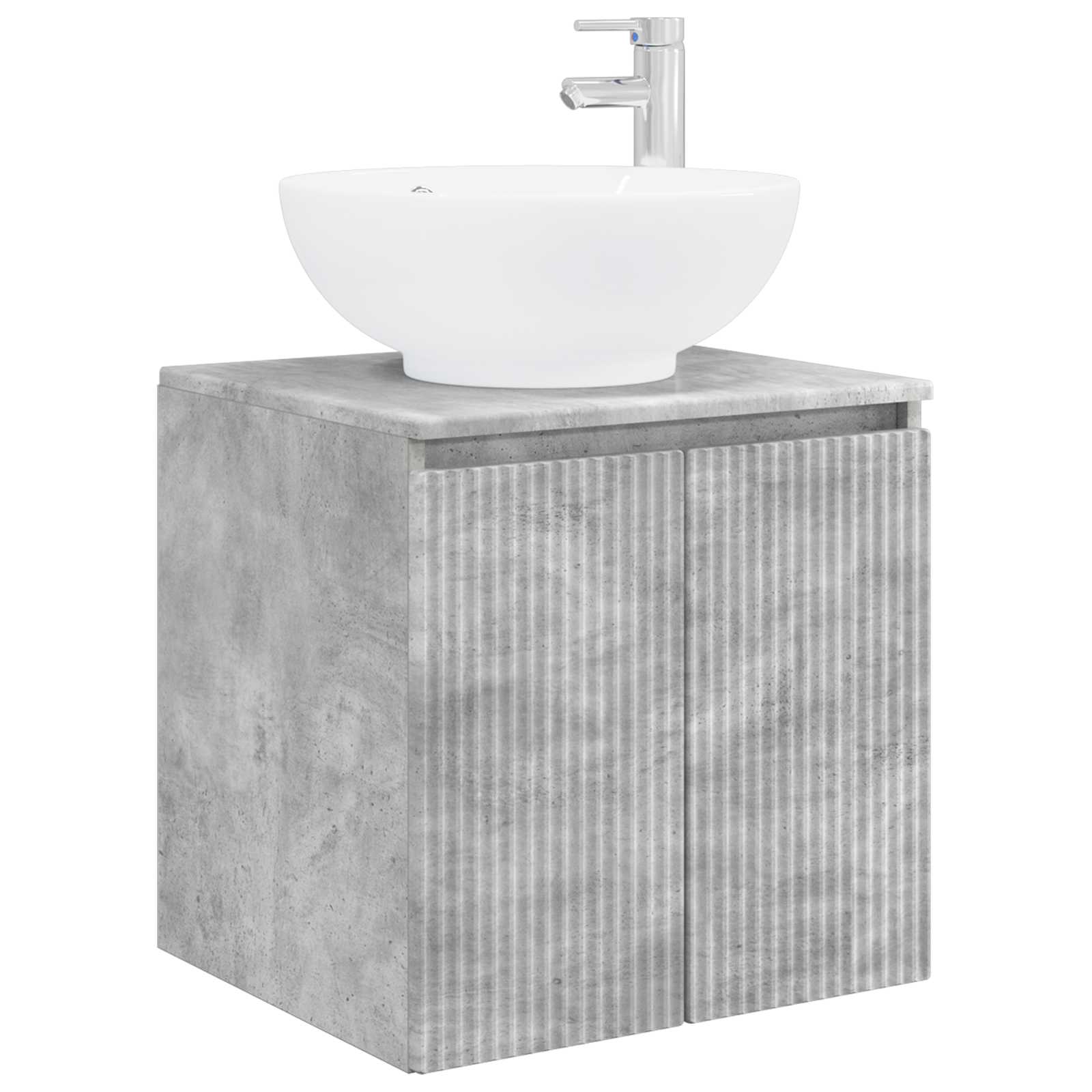 Mobile Lavabo da Parete Grigio Cemento 49,5 x 44,5 x 65 cm | homemem39