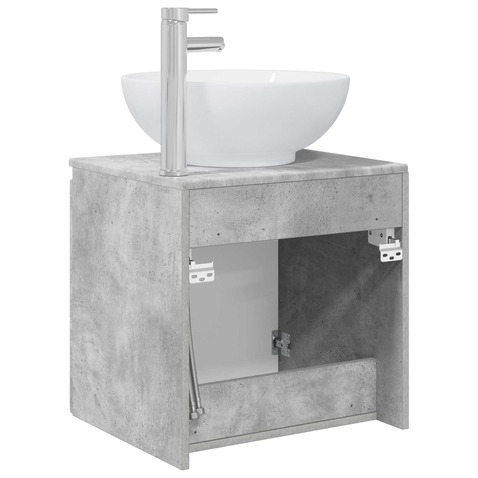 Mobile Lavabo da Parete Grigio Cemento 49,5 x 44,5 x 65 cm | homemem39
