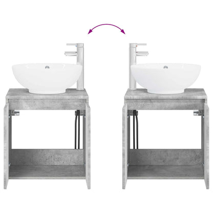Mobile Lavabo da Parete Grigio Cemento 49,5 x 44,5 x 65 cm | homemem39