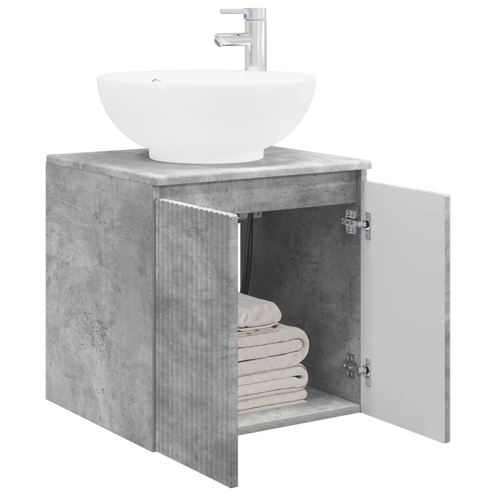 Mobile Lavabo da Parete Grigio Cemento 49,5 x 44,5 x 65 cm | homemem39