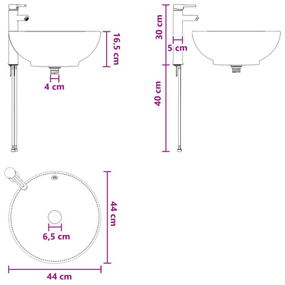 Mobile Lavabo da Parete Grigio Cemento 49,5 x 44,5 x 65 cm | homemem39