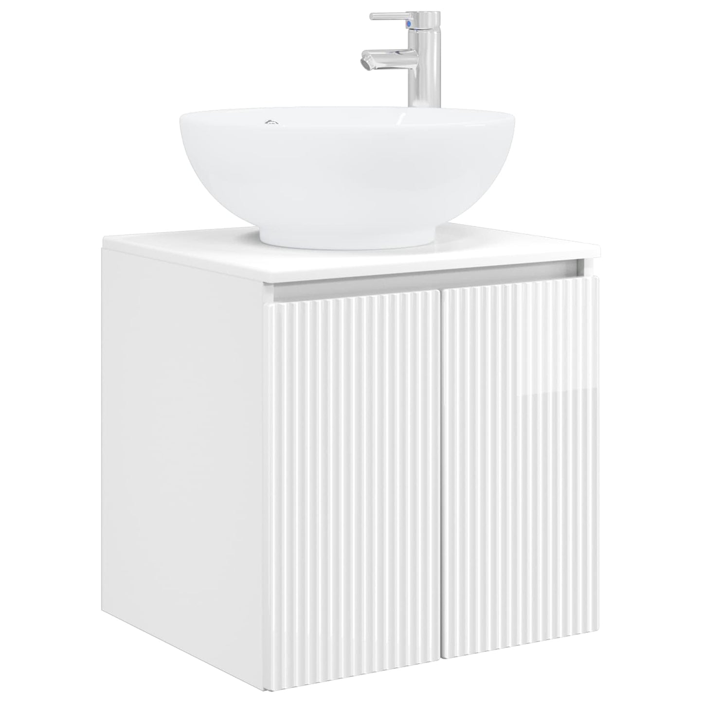 Mobile Lavabo da Parete Bianco Lucido 49,5 x 44,5 x 65 cm | homemem39