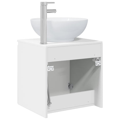 Mobile Lavabo da Parete Bianco Lucido 49,5 x 44,5 x 65 cm | homemem39