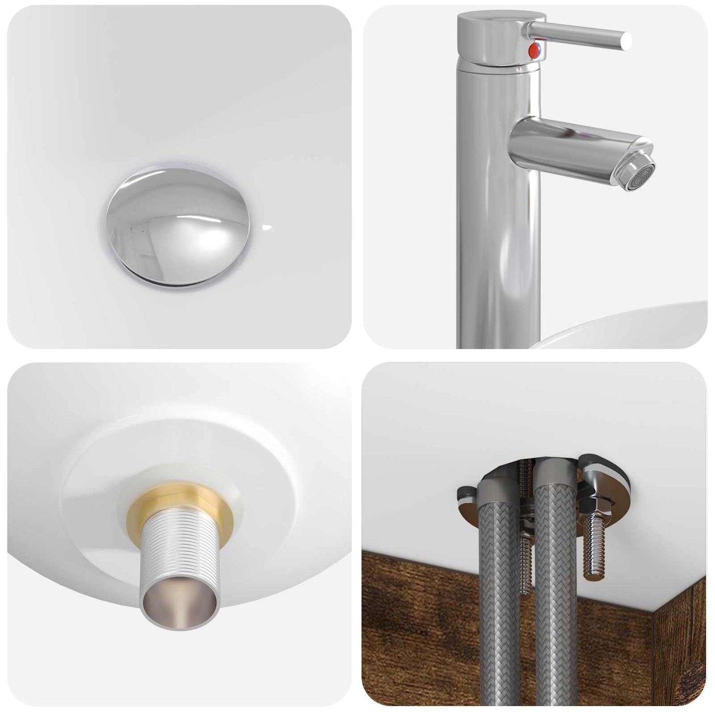Mobile Lavabo da Parete Rovere Fumo 49,5 x 44,5 x 65 cm | homemem39