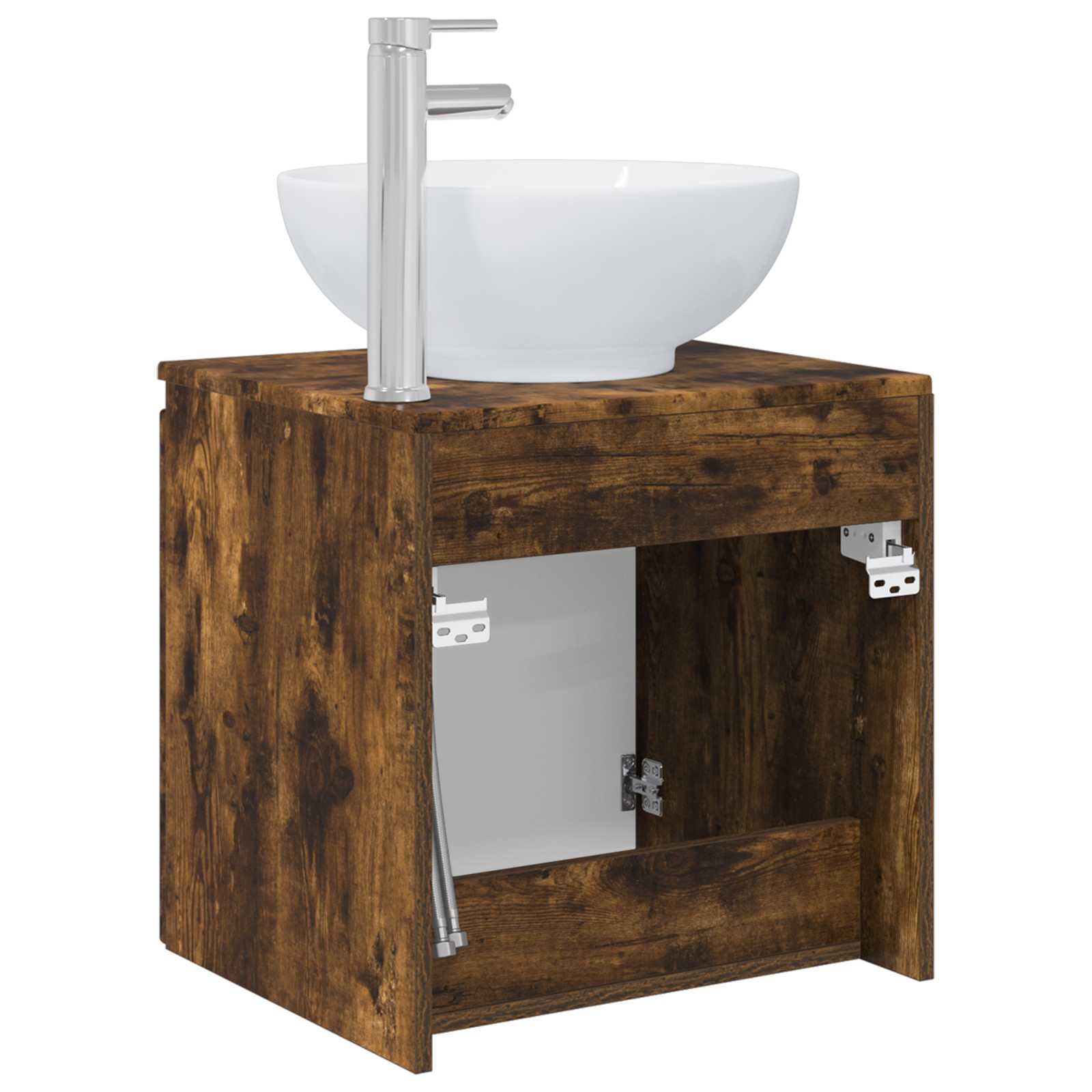 Mobile Lavabo da Parete Rovere Fumo 49,5 x 44,5 x 65 cm | homemem39