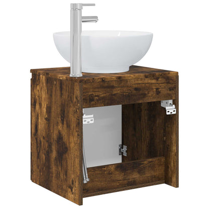 Mobile Lavabo da Parete Rovere Fumo 49,5 x 44,5 x 65 cm | homemem39