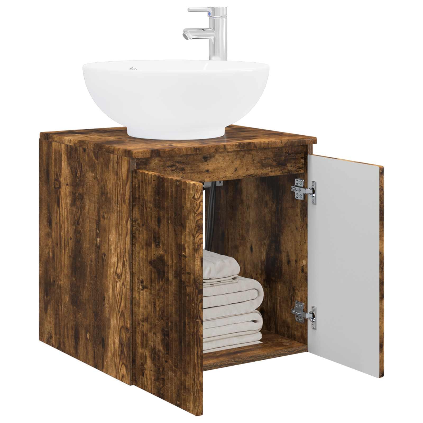 Mobile Lavabo da Parete Rovere Fumo 49,5 x 44,5 x 65 cm | homemem39