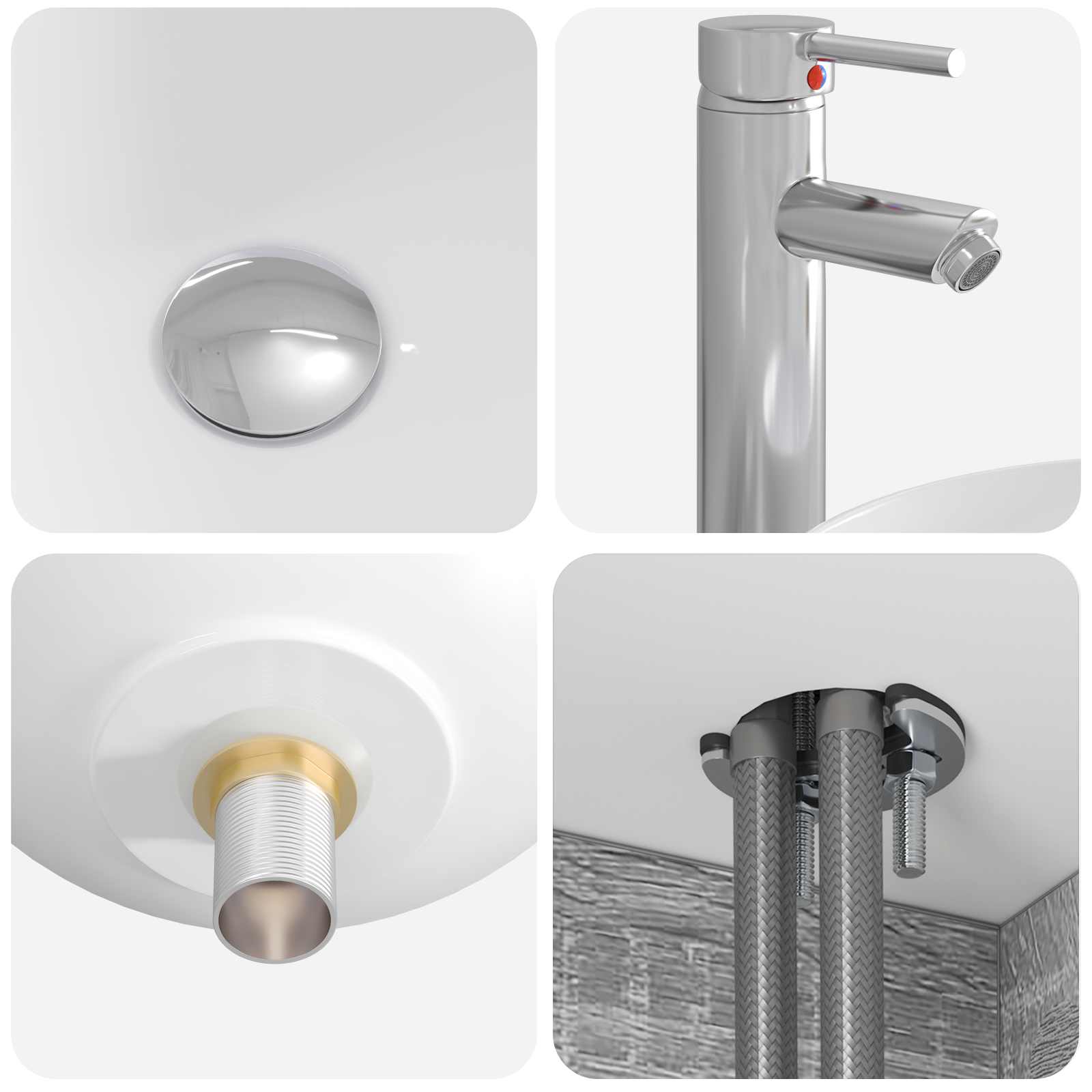 Mobile Lavabo da Parete Sonoma grigio 49,5 x 44,5 x 65 cm | homemem39