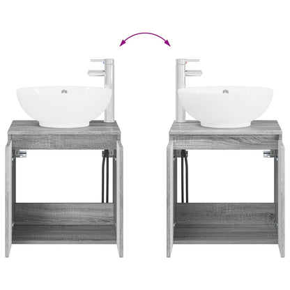 Mobile Lavabo da Parete Sonoma grigio 49,5 x 44,5 x 65 cm | homemem39