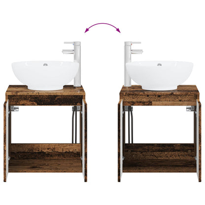 Mobile Lavabo da Parete Legno antico 49,5 x 44,5 x 65 cm | homemem39