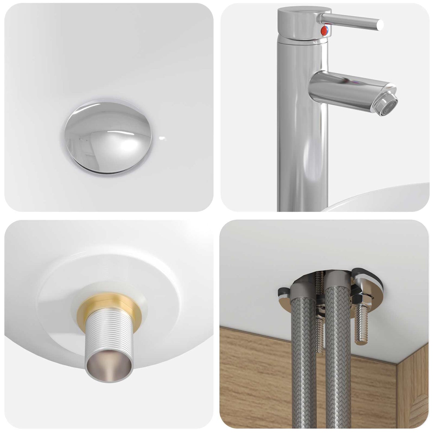 Mobile Lavabo da Parete Rovere Artigianale 49,5 x 44,5 x 65 cm | homemem39