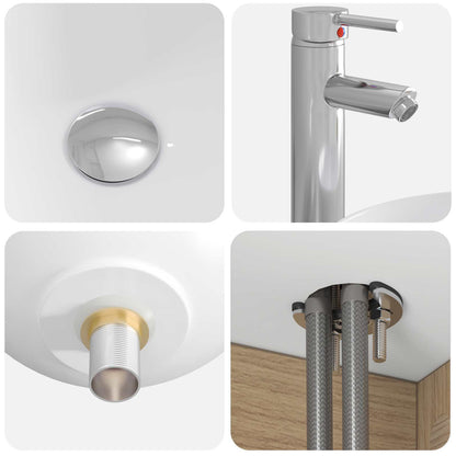 Mobile Lavabo da Parete Rovere Artigianale 49,5 x 44,5 x 65 cm | homemem39