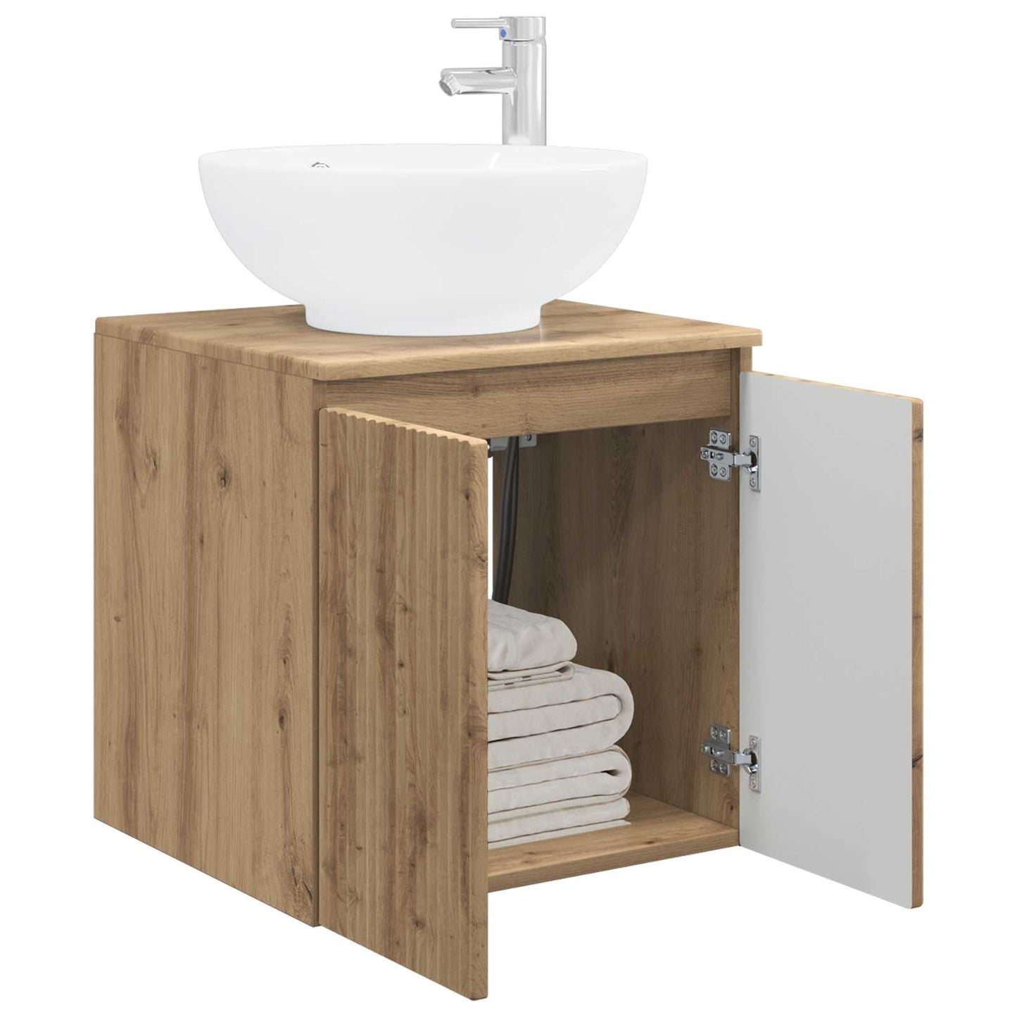 Mobile Lavabo da Parete Rovere Artigianale 49,5 x 44,5 x 65 cm | homemem39