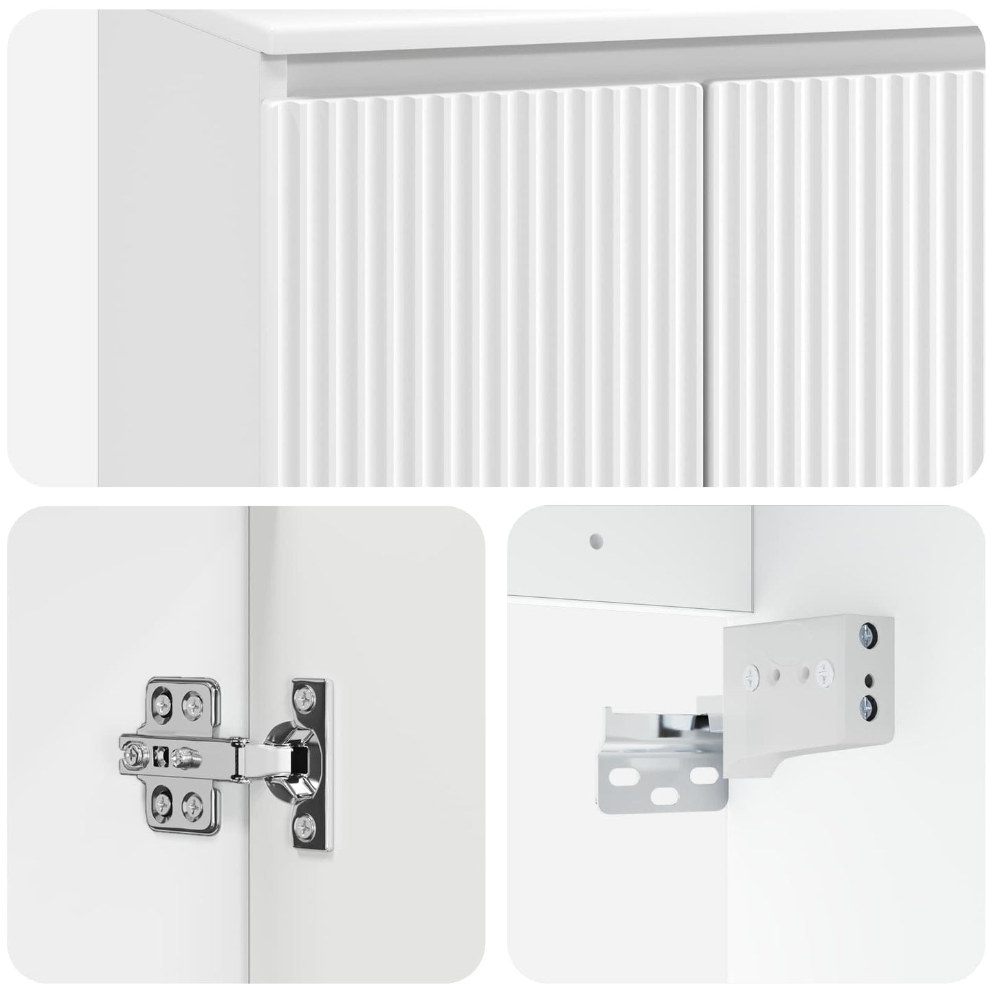 Mobile Lavabo da Parete Bianco 49,5 x 44,5 x 66 cm | homemem39