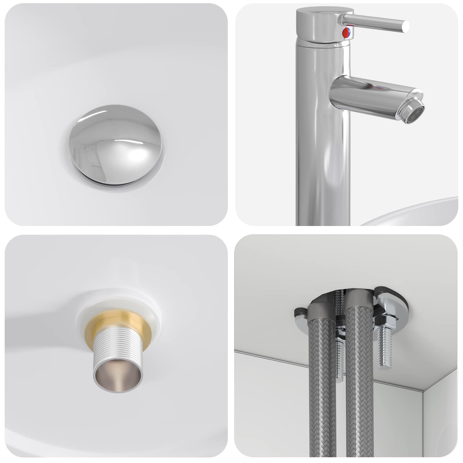 Mobile Lavabo da Parete Bianco 49,5 x 44,5 x 66 cm | homemem39