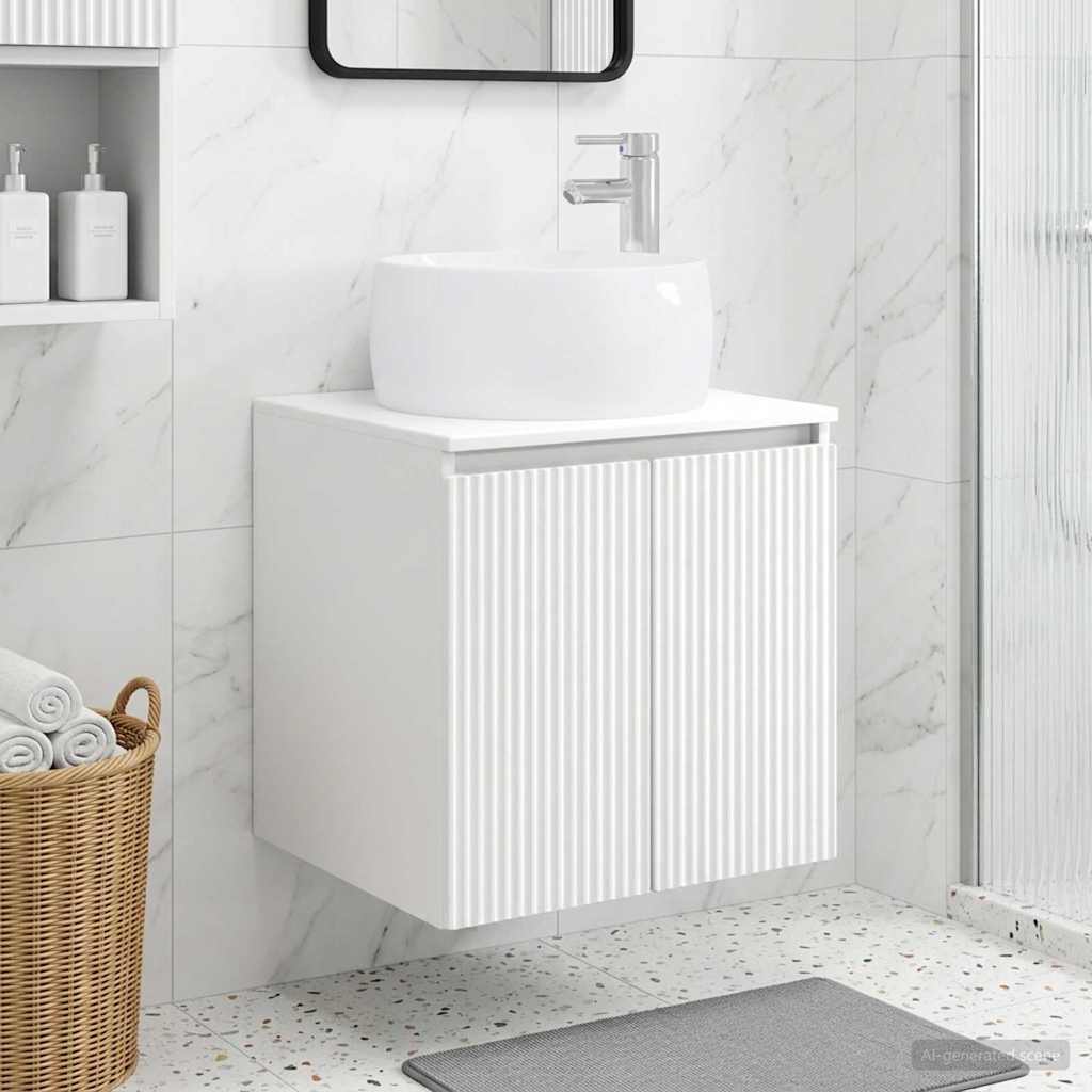 Mobile Lavabo da Parete Bianco 49,5 x 44,5 x 66 cm | homemem39