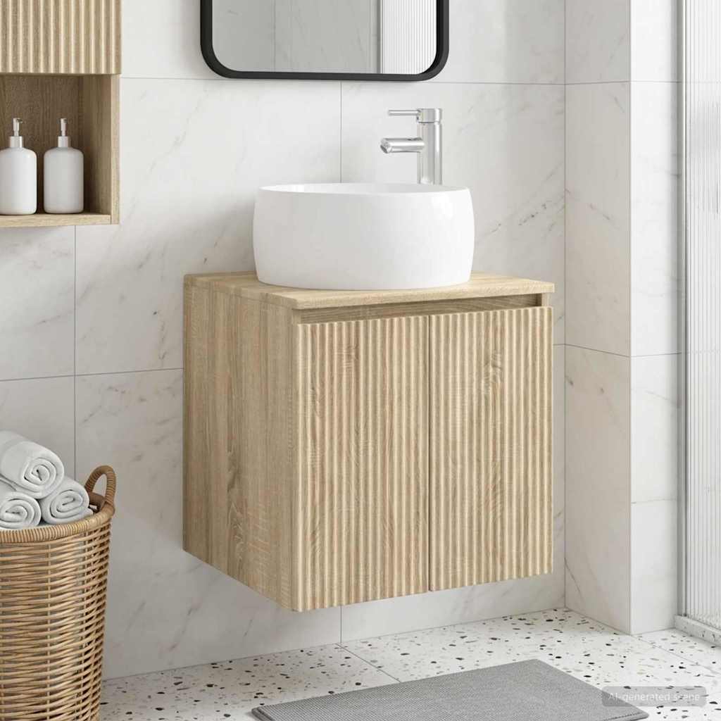 Mobile Lavabo da Parete Rovere Sonoma 49,5 x 44,5 x 66 cm | homemem39