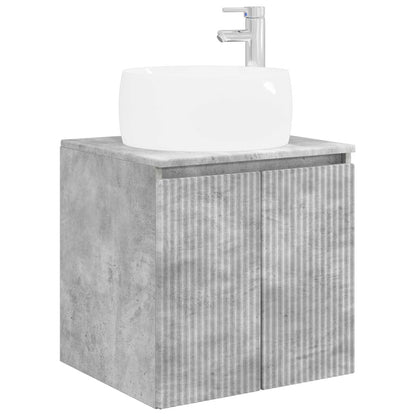 Mobile Lavabo da Parete Grigio Cemento 49,5 x 44,5 x 66 cm | homemem39