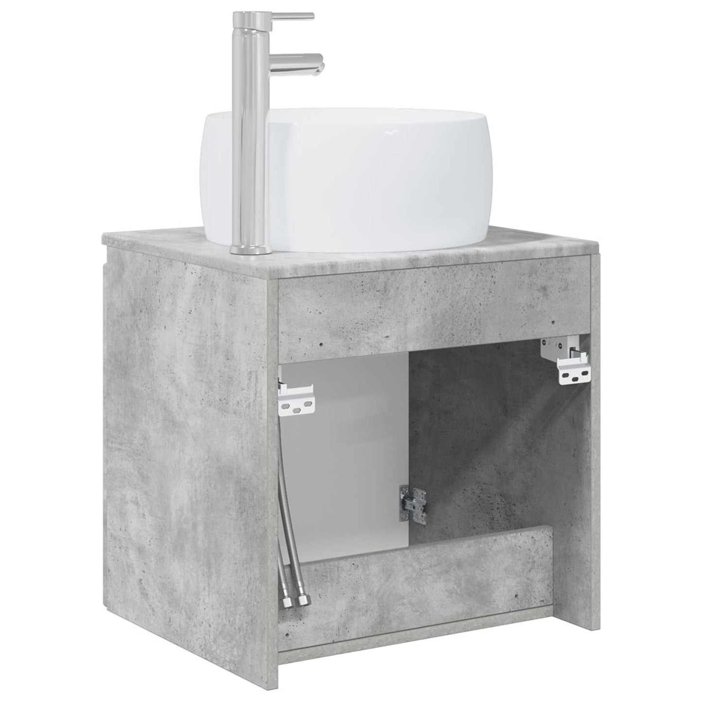 Mobile Lavabo da Parete Grigio Cemento 49,5 x 44,5 x 66 cm | homemem39
