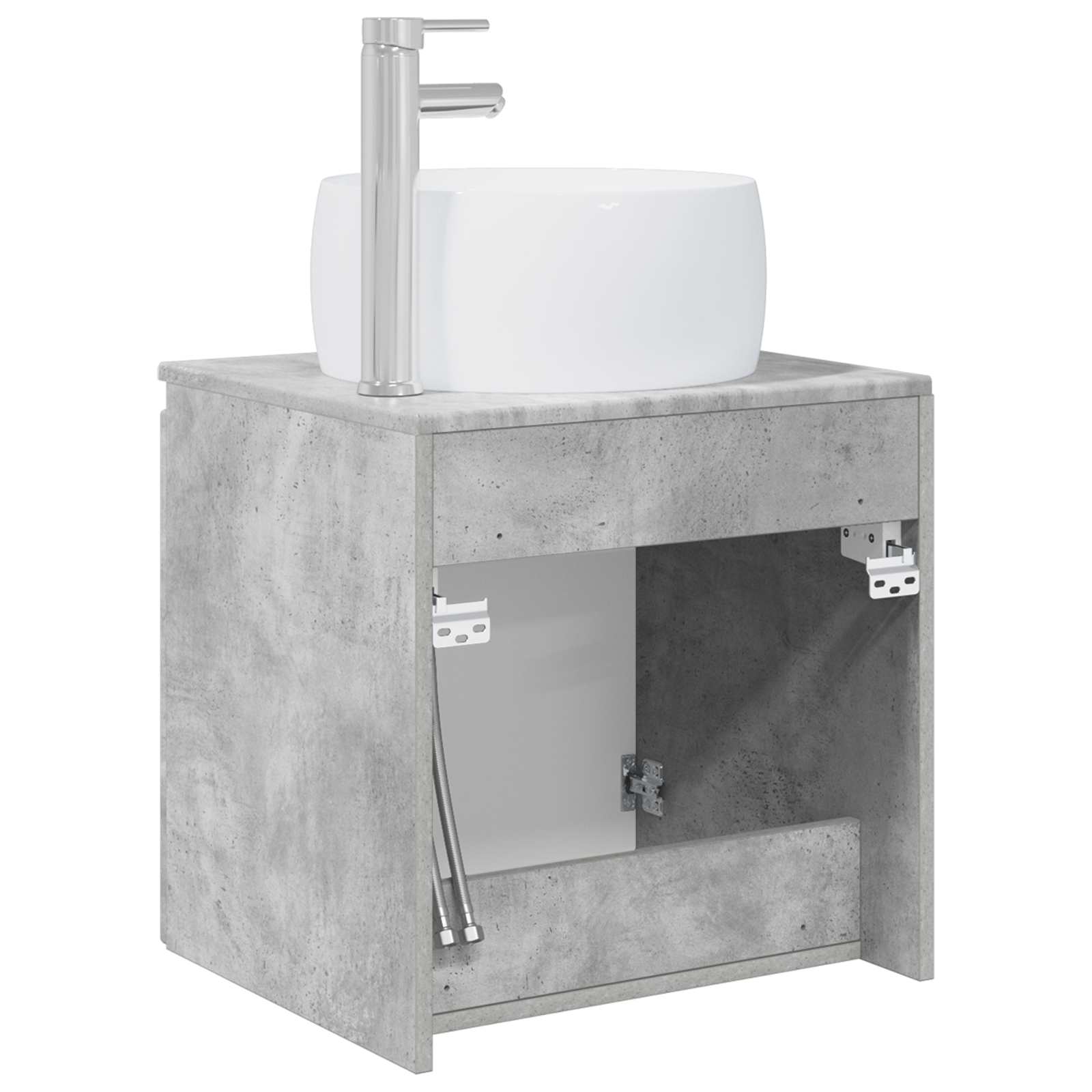 Mobile Lavabo da Parete Grigio Cemento 49,5 x 44,5 x 66 cm | homemem39
