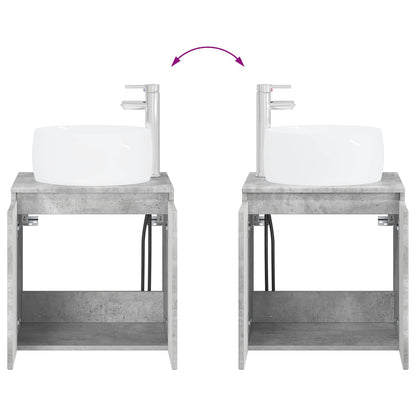 Mobile Lavabo da Parete Grigio Cemento 49,5 x 44,5 x 66 cm | homemem39