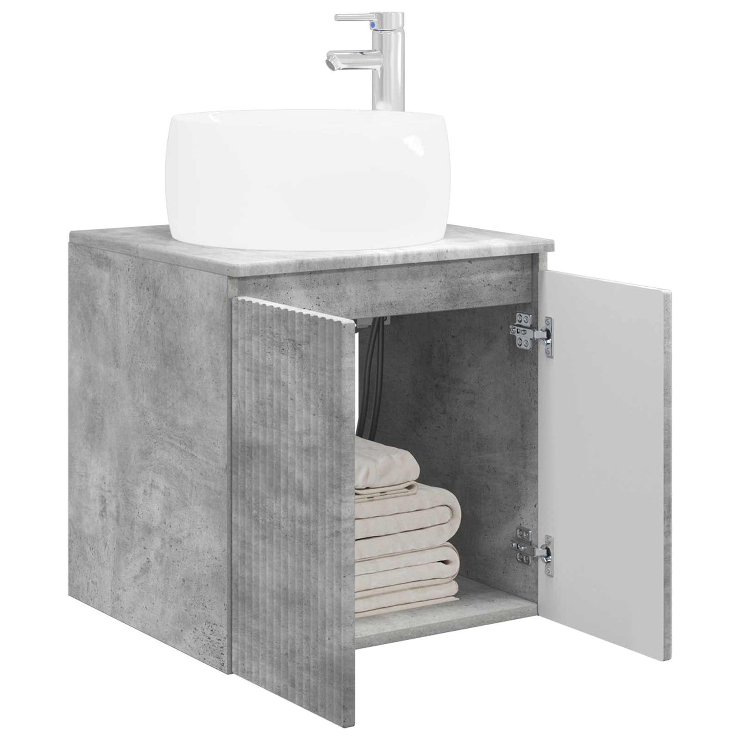 Mobile Lavabo da Parete Grigio Cemento 49,5 x 44,5 x 66 cm | homemem39