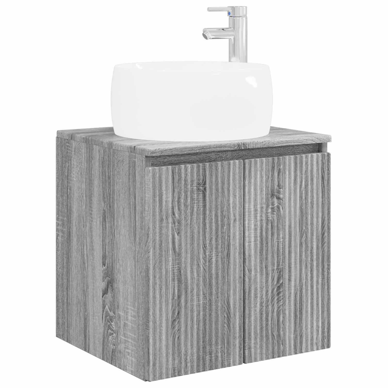 Mobile Lavabo da Parete Sonoma grigio 49,5 x 44,5 x 66 cm | homemem39