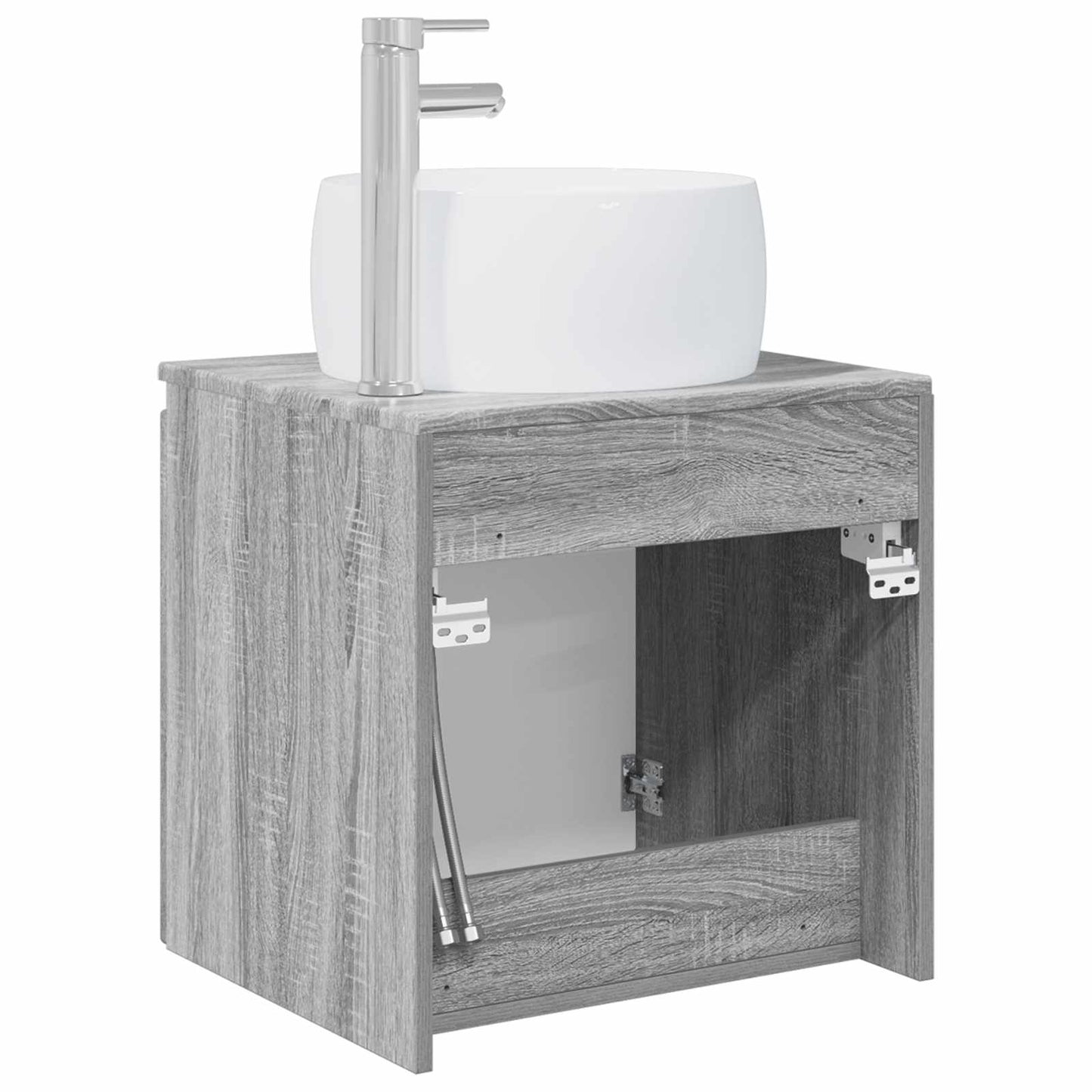 Mobile Lavabo da Parete Sonoma grigio 49,5 x 44,5 x 66 cm | homemem39