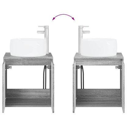 Mobile Lavabo da Parete Sonoma grigio 49,5 x 44,5 x 66 cm | homemem39