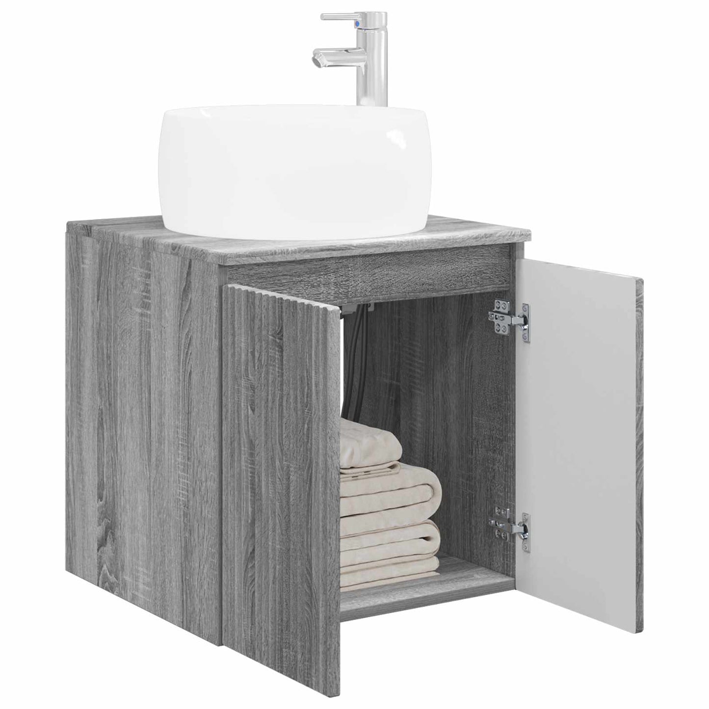 Mobile Lavabo da Parete Sonoma grigio 49,5 x 44,5 x 66 cm | homemem39