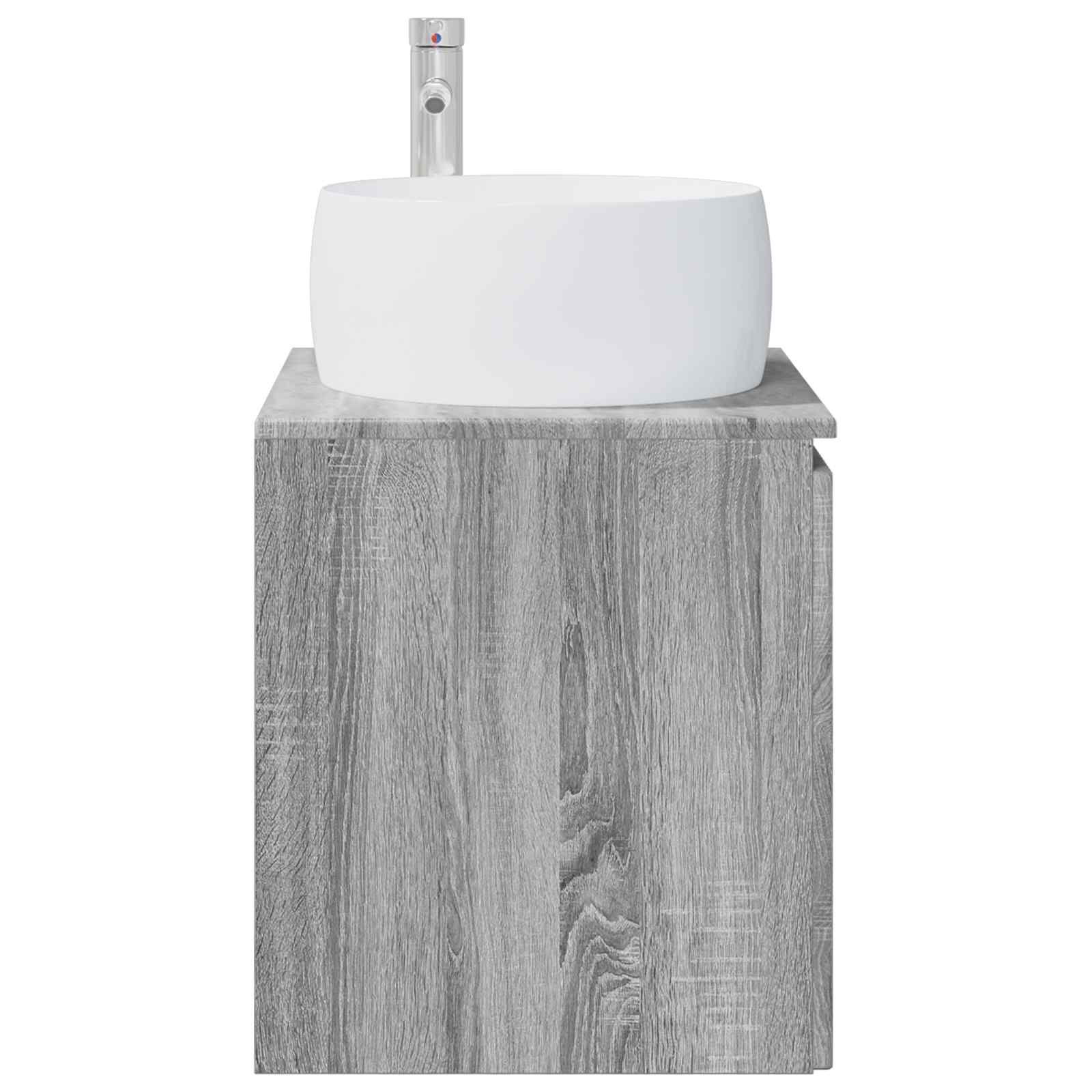 Mobile Lavabo da Parete Sonoma grigio 49,5 x 44,5 x 66 cm | homemem39