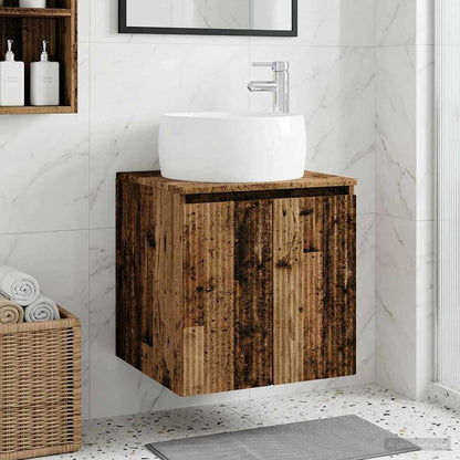 Mobile Lavabo da Parete Legno antico 49,5 x 44,5 x 66 cm | homemem39