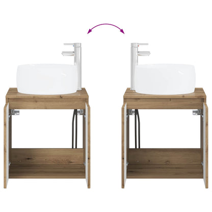 Mobile Lavabo da Parete Rovere Artigianale 49,5 x 44,5 x 66 cm | homemem39