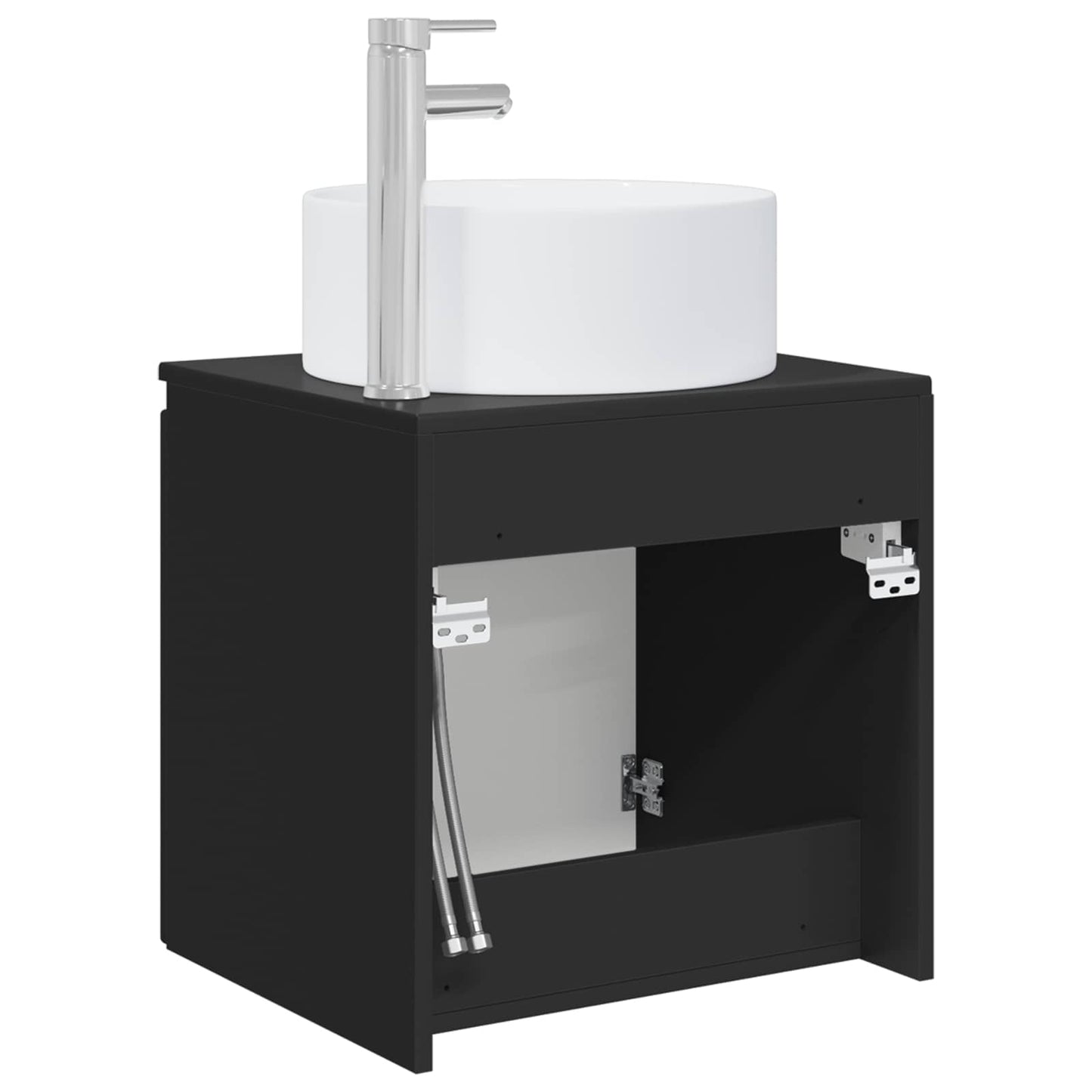 Mobile lavabo da parete Nero 49,5 x 44,5 x 65,5 cm | homemem39