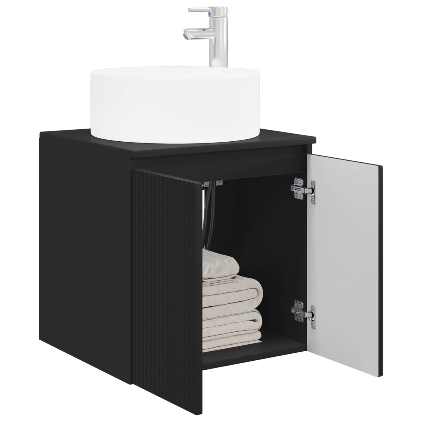 Mobile lavabo da parete Nero 49,5 x 44,5 x 65,5 cm | homemem39