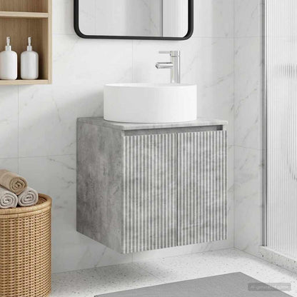 Mobile lavabo da parete Grigio Cemento 49,5 x 44,5 x 65,5 cm | homemem39