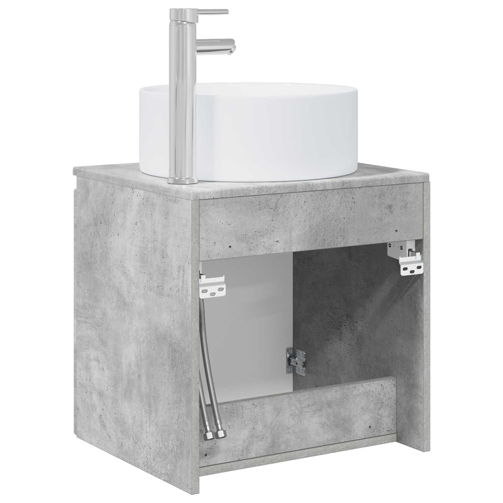 Mobile lavabo da parete Grigio Cemento 49,5 x 44,5 x 65,5 cm | homemem39